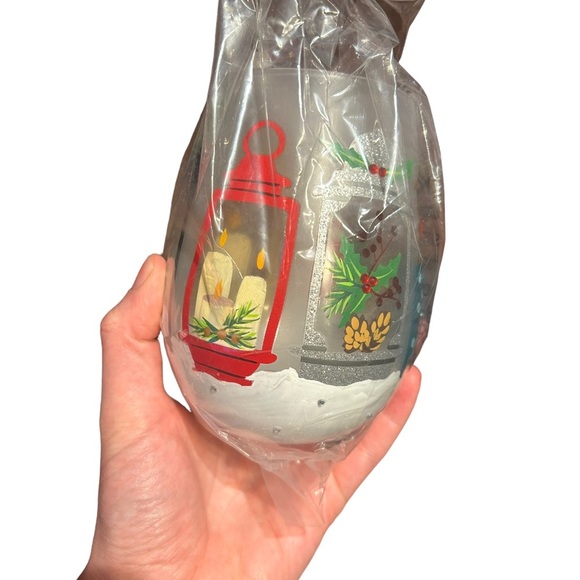 NEW Lolita Festive Lanterns Hand-Painted Artisan Stemless Wine Glass 20oz - Picture 5 of 6